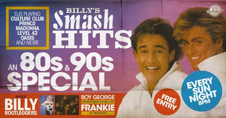 BILLY’S SMASH HITS - Sunday Nights @ Billy's