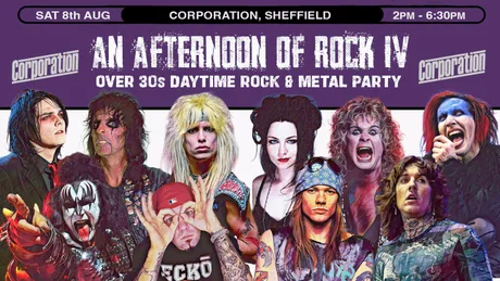 SHEFFIELD An Afternoon of Rock IV - Rock/Metal for the over 30s: 2pm-6:30pm, 8th August