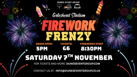 Gateshead Stadium Firework Frenzy 2026