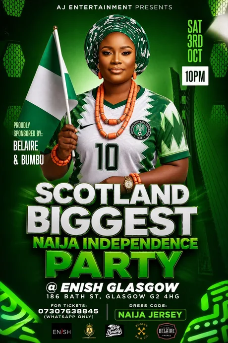 SCOTLAND BIGGEST NAIJA INDEPENDENCE PARTY