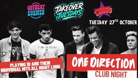 ONE DIRECTION SPECIAL - TAKOVER TUESDAYS @ FLARES YORK