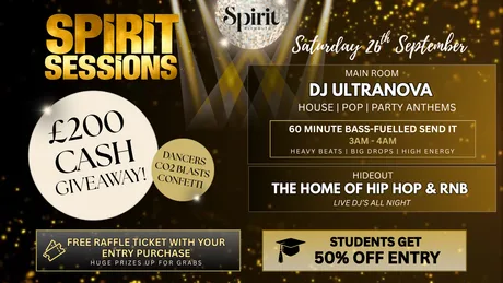 SPIRIT SESSIONS: £200 CASH GIVEAWAY