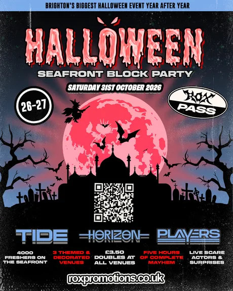 HALLOWEEN SEAFRONT BLOCK PARTY 31.10.26 / 3 VENUES / 3000 STUDENTS - ONE HALLOWEEN EVENT