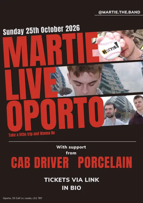 Martie Headline show @ Oporto - Support from Cab Driver and Porcelain!