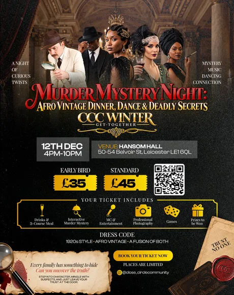 Murder Mystery Night: Afro Vintage Dinner, Dance & Deadly Secrets