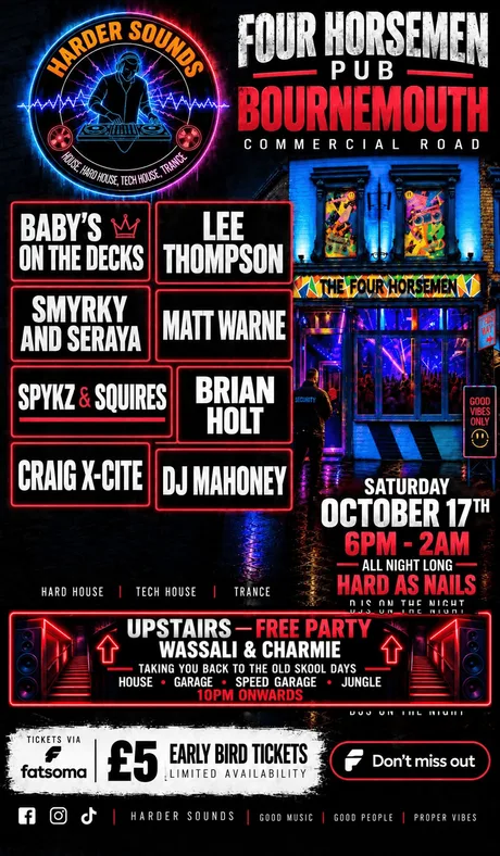 Harder sounds at the four horseman . Hard house legends