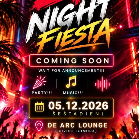 LT Night FIESTA Gruodžio 5 dieną 2026