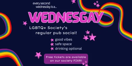 WEDNESGAY: LGBTQ+ Society's regular pub social!