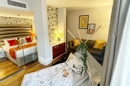 Visit to Edinburgh Zoo with Overnight Stay in a Giraffe Suite at Hotel Indigo for Two Adults and Two Children