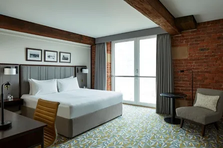 One Night Weekend Manchester Break with Breakfast and Drinks for Two at Marriot, Victoria & Albert Hotel