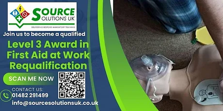 Level 3 Award in First Aid at Work Requalification - 2 Day Course - £216