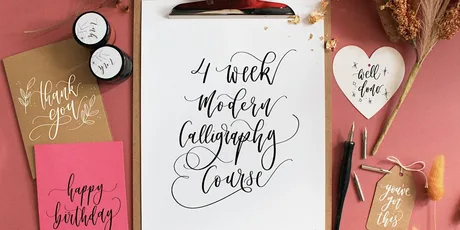 4 Week Dip Pen Modern Calligraphy Workshop