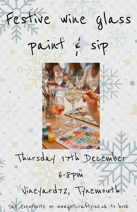 Festive Wine Glass Paint & Sip