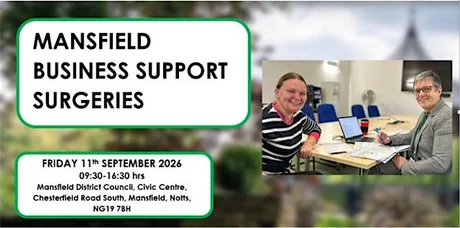 Free Business support surgery - Mansfield District Council Offices