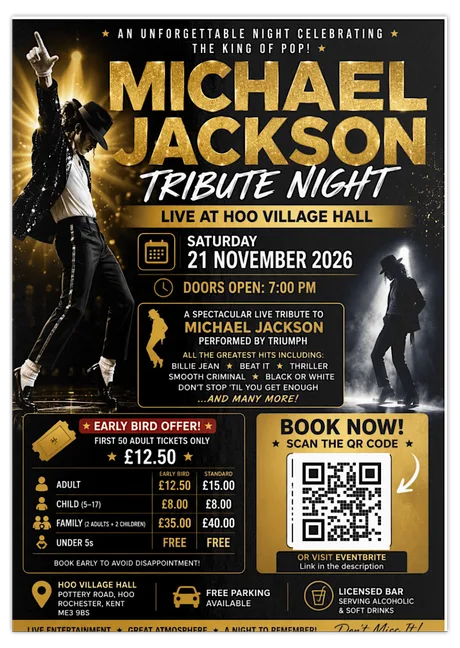 Michael Jackson Tribute Night – Live at Hoo Village Hall