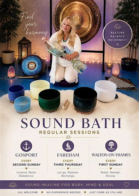 Gemstone Sound bath with Gongs, Crystal and Alchemy singing bowls