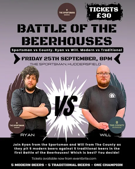 Battle of the Beerhouses: Modern vs Traditional Beer (Sportsman vs County)