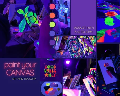 PAINT YOUR OWN CANVAS - NEON PAINT EXPERIENCE