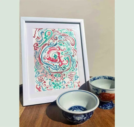 Wind from afar- Chinese pigment painting workshop