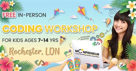 Free In-person Coding Class in Rochester For Kids Ages 7-14 Years