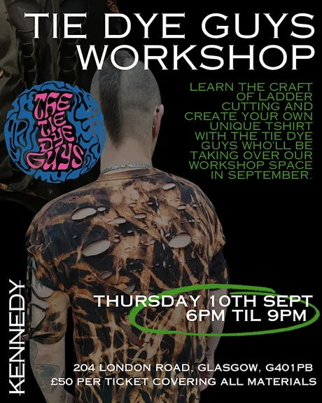 TIE DYE GUYS DIY TSHIRT CUTTING WORKSHOP
