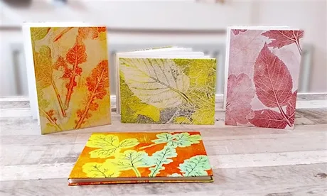 Gel-printed accordion book craft workshop