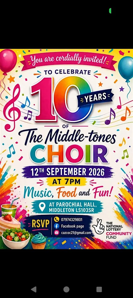 The Middle-Tones community choir 10th anniversary party