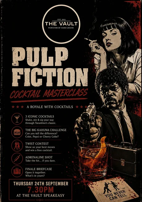 Pulp Fiction Cocktail Masterclass