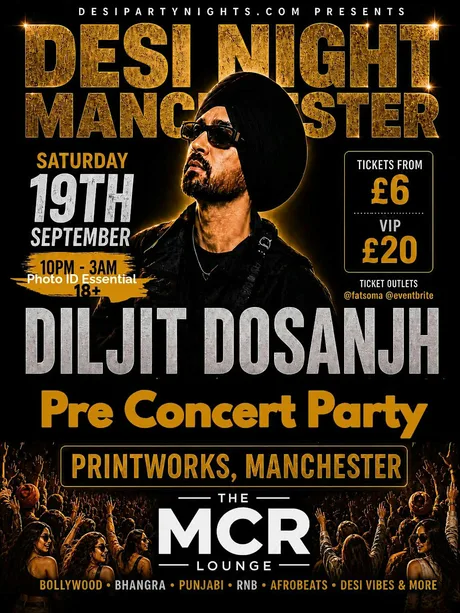 Manchester Desi Icebreaker x Diljit Concert Warm-up