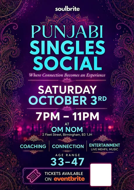 Punjabi Singles Social Birmingham Age 33-47