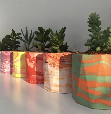Marbled Plant Pot Making Workshop