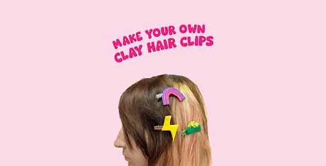 Make your own clay hair clips