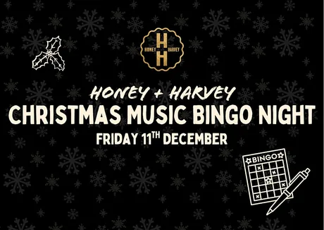Honey + Harvey Christmas Music Bingo Night