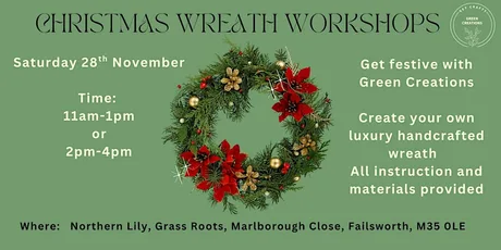 Christmas Wreath Workshop - Northern Lily, Failsworth