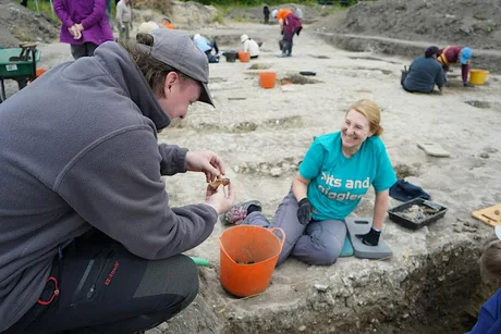 Tour of the Archaeological Dig at Sacrewell Farm