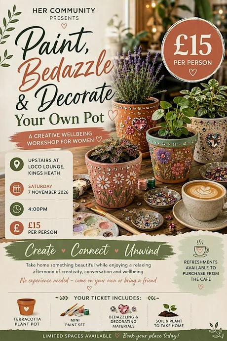 Paint, Bedazzle & Decorate Your Own Pot