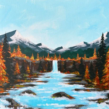 Sip & Paint at Barranco Lounge, Filton, Bristol - "Autumn Falls"
