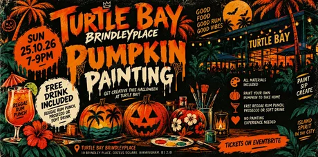 Brindleyplace Birmingham Sip & Paint: Paint Your Own Pumpkin