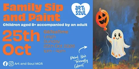 Family Sip and Paint Event at G&TeaTime, Leigh