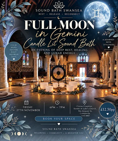 Full Moon in Gemini Candle Lit Sound Bath