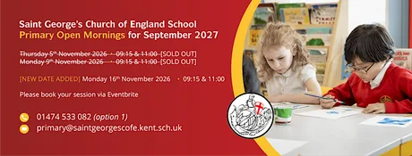 Saint George's C of E Primary Phase Open Mornings for September 2027 Intake