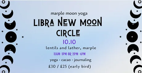 New Moon in Libra Circle | Yoga, Journaling & Cacao