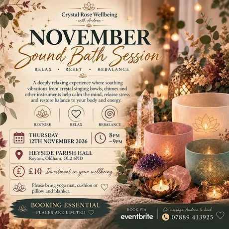 November Sound Bath - Crystal Rose Wellbeing