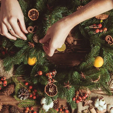 Traditional Christmas Wreath Workshop at Gibside Stables, Tyne & Wear