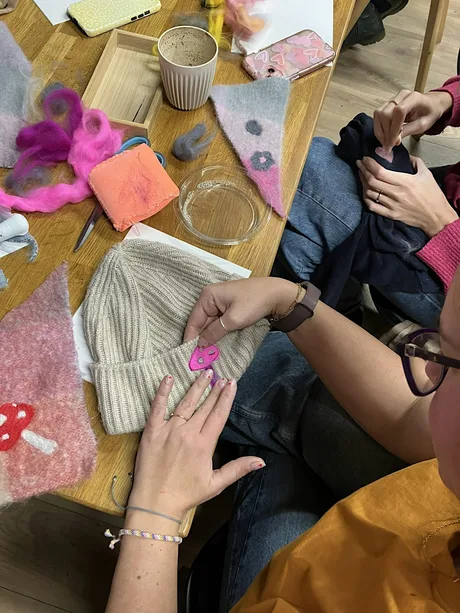 Up-cycle and mend your knitwear with needle felting