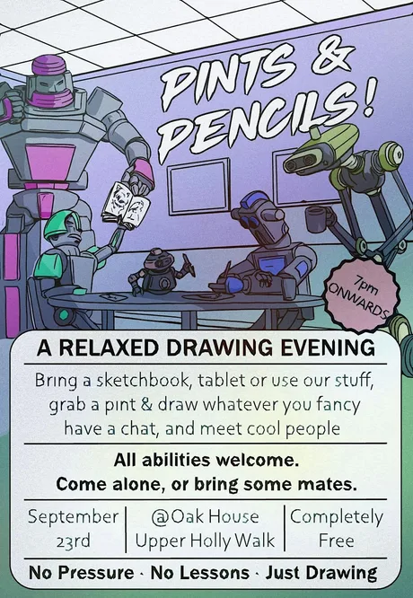 Pints & Pencils at The Oak House, Leamington – Wednesday 23rd September