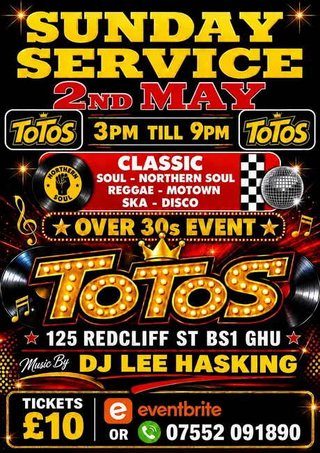 Totos Sunday 2nd may Dj Lee Hasking