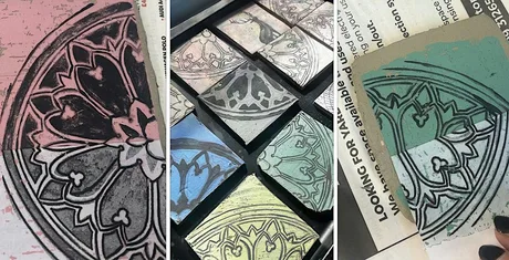 Monoprinting and Sgraffito on Clay Taster Workshop