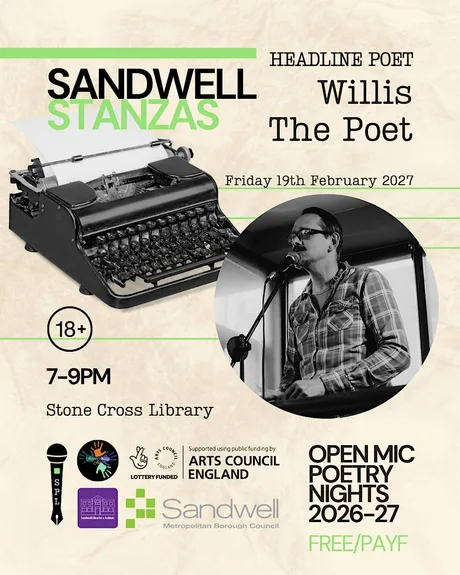 Sandwell Stanzas Open Mic with Willis the Poet (18+)