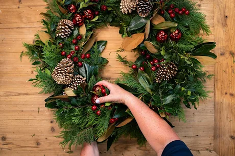 Christmas wreath making workshop